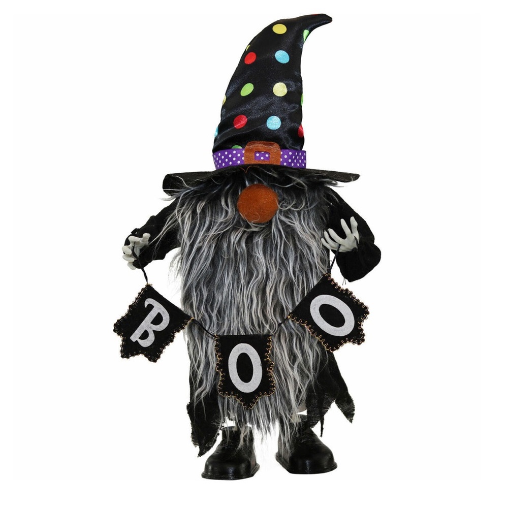 Musical Walking Gnome Halloween Decoration